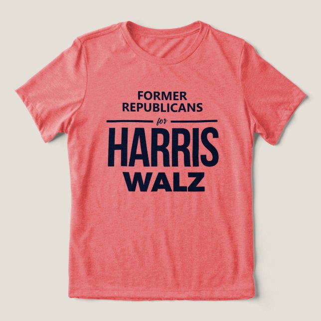 Former Republicans for Harris Walz Tri-Blend Shirt (Design Front)