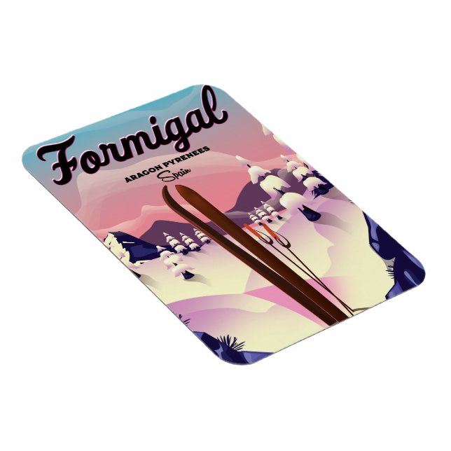 Formigal Aragon Spain ski poster. Magnet (Right Side)