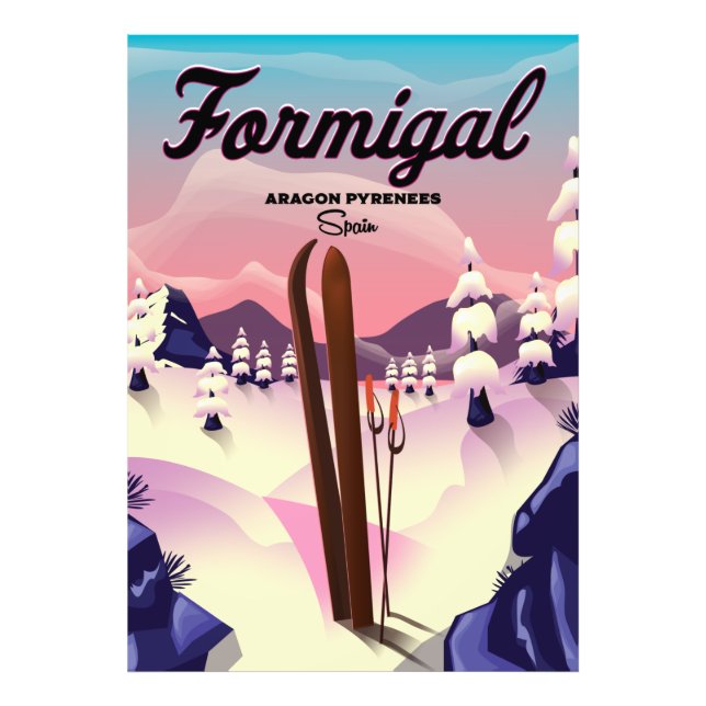 Formigal Aragon Spain ski poster. Photo Print (Front)