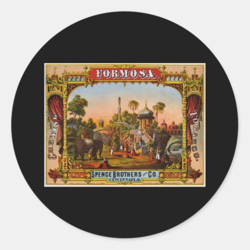 Formosa chewing tobacco classic round sticker