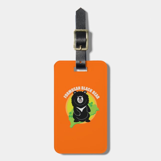 Formosan(Taiwan) black bear Logo Luggage Tag (Front Vertical)
