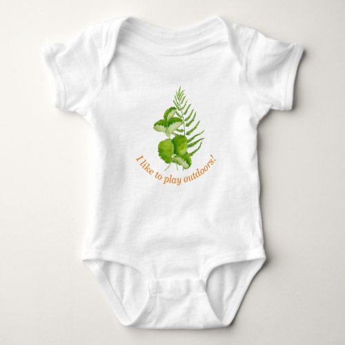 Forms in Green on a Baby Bodysuit