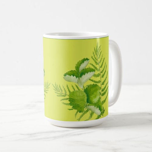 Forms in Green on a Classic Mug 15 oz