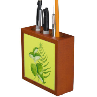 Forms in Green on a Desk Organizer