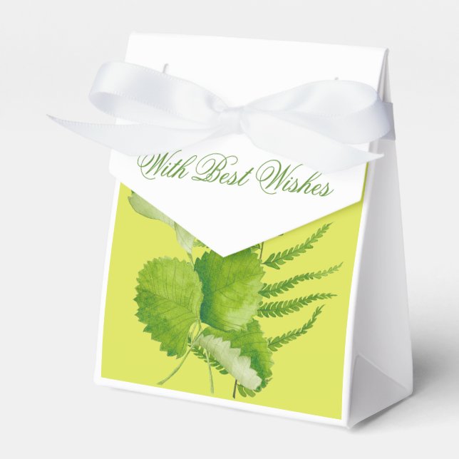 Forms in Green on a Favor Box (Front Side)