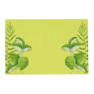 Forms in Green on a Laminated Placemat