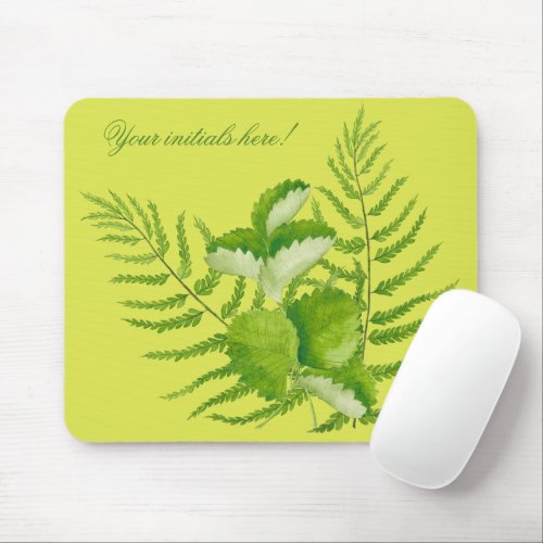 Forms in Green on a Mouse Pad