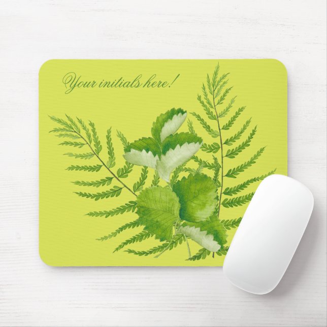 Forms in Green on a Mouse Pad (With Mouse)