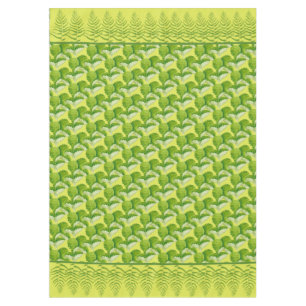 Forms in Green on a Tablecloth
