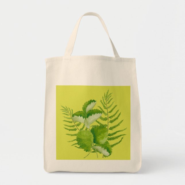 Forms in Green on a Tote Bag (Front)