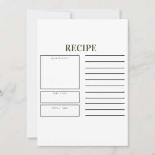 Forms - Recipe Card
