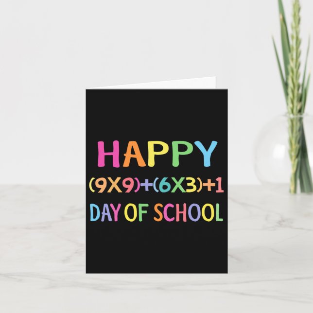 Formula 100 Days Of School Fun Math Teacher 100th  Card (Front)