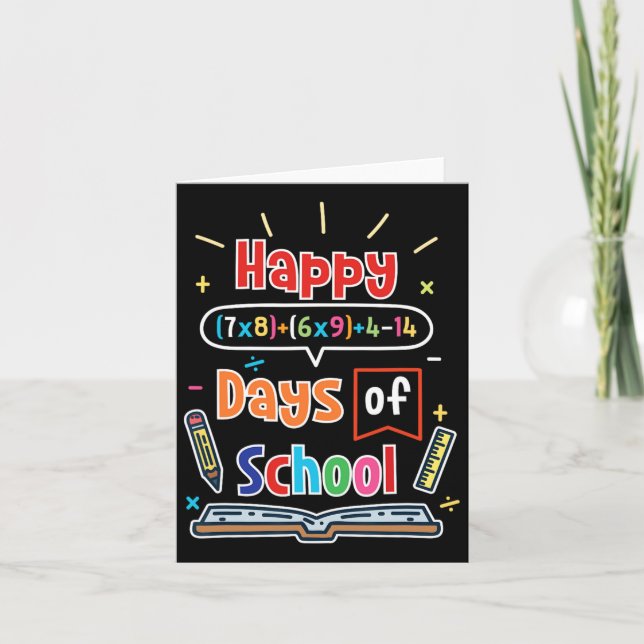 Formula 100 Days Of School Happy 100th Day Of Scho Card (Front)