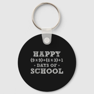 Formula 100 Days Of School Kid Boys Girls Teacher Keychain