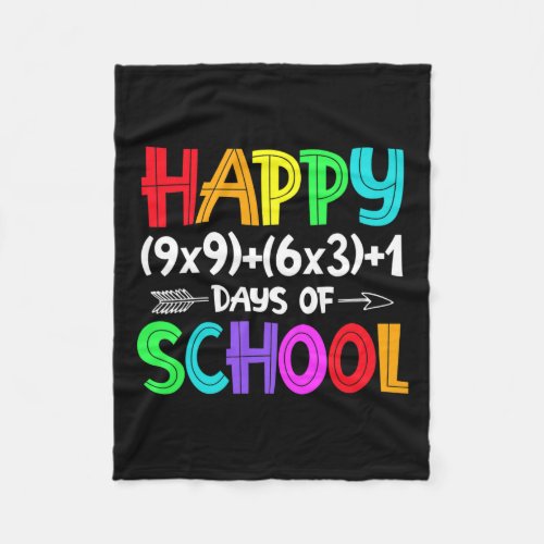 Formula 100 Days Of School Math Teacher 100th Day  Fleece Blanket