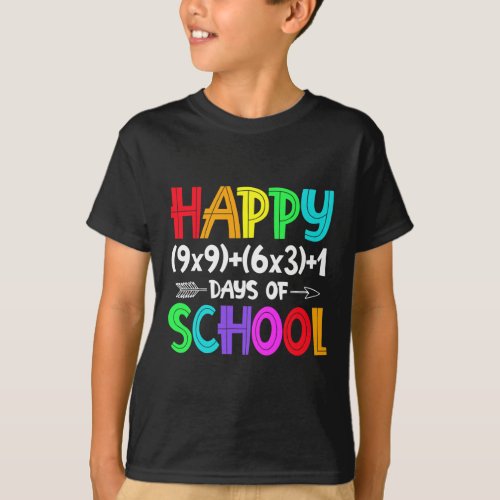 Formula 100 Days Of School Math Teacher 100th Day  T_Shirt