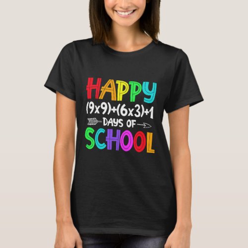 Formula 100 Days Of School Math Teacher 100th Day  T_Shirt