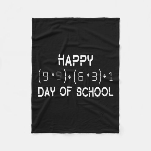 Formula 100 Days Of School Math Teacher Student  Fleece Blanket