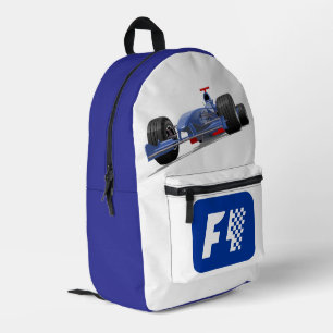 Formula 1 race car printed backpack