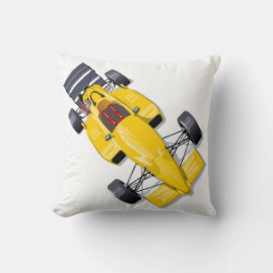 Formula 1 race car throw pillow
