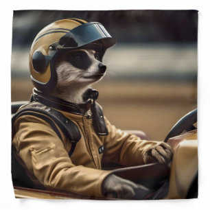 Formula Fun: Professional Meerkat Race Car Driver Bandana