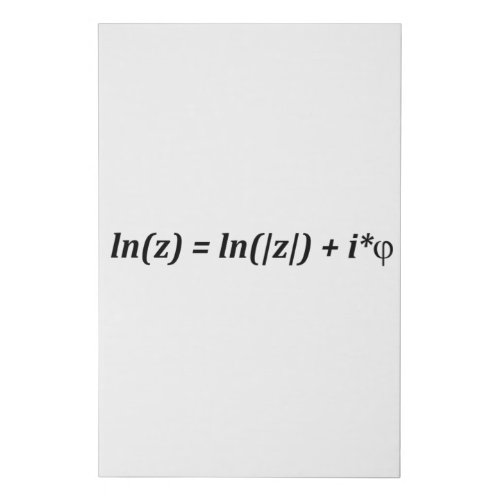 Formula Math Mathematical lnz  lnz  ij Faux Canvas Print