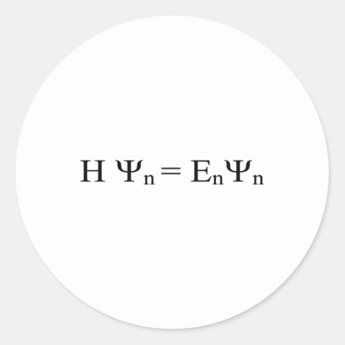 Formula Math Mathematical Physics Classic Round Sticker