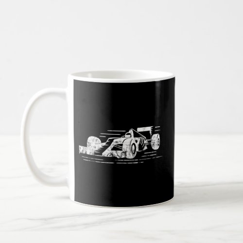 Formula Racecar Distressed Style Racing Coffee Mug