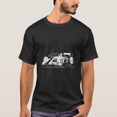 Formula Racecar Distressed Style Racing T_Shirt