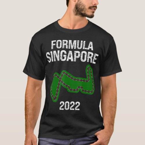 Formula Singapore 2022 Racing Circuit Car Map Gran T_Shirt