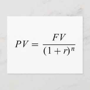 Formula 'Time value of money" Postcard