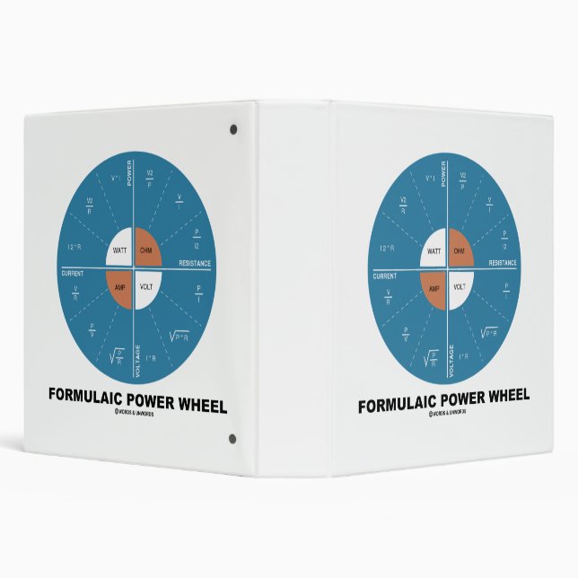 Formulaic Power Wheel Physics Equations 3 Ring Binder (Background)