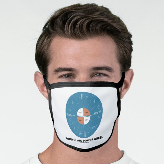 Formulaic Power Wheel Physics Equations Face Mask (Worn Him)