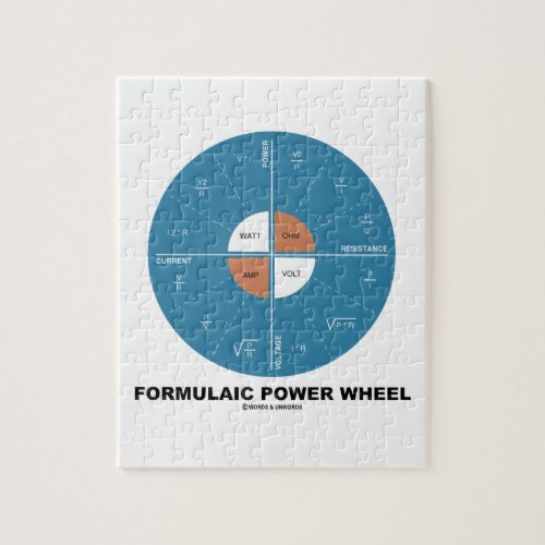 Formulaic Power Wheel Physics Equations Jigsaw Puzzle