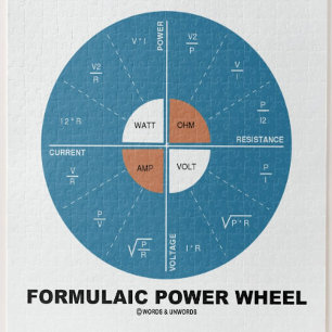 Formulaic Power Wheel (Physics Equations) Jigsaw Puzzle
