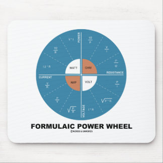 Formulaic Power Wheel (Physics Equations) Mouse Pad