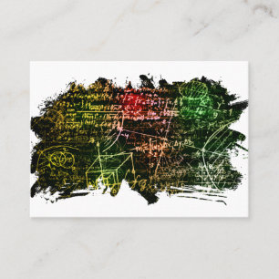 Formulas in mathematical space business card