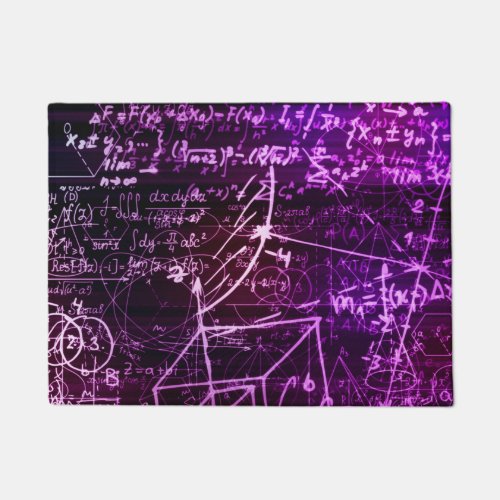 Formulas in mathematical space Door Mat