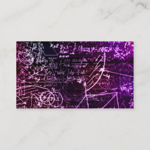 Formulas in mathematical space enclosure card