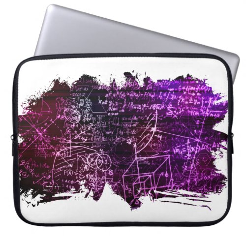 Formulas in mathematical space laptop sleeve