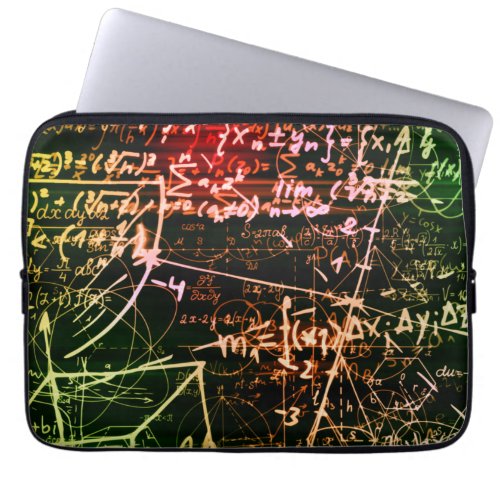 Formulas in mathematical space laptop sleeve