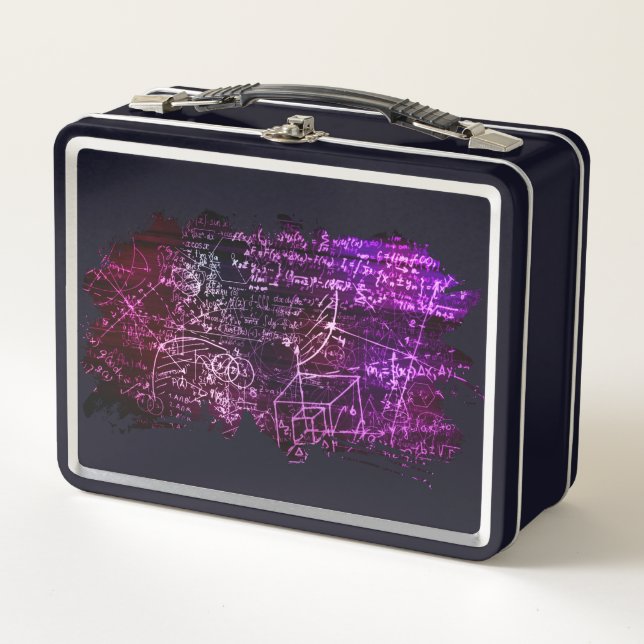 Formulas in mathematical space metal lunch box (Front)