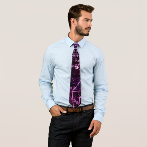 Formulas in mathematical space neck tie