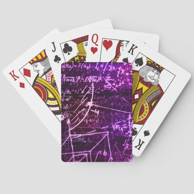 Formulas in mathematical space poker cards (Back)