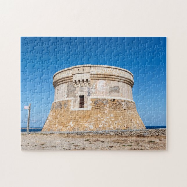 Fornells defense tower on Menorca - Spain Jigsaw Puzzle (Horizontal)