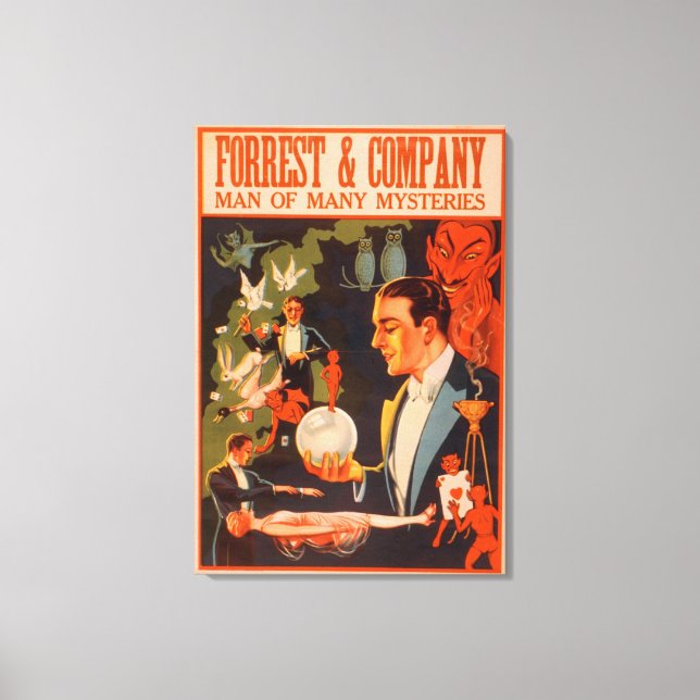Forrest & Company Man of Many Mysteries Magic Canvas Print (Front)