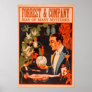 Forrest & Company Man of Many Mysteries Magic Poster
