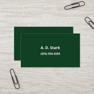 Forrest Green Minimalist Business Cards