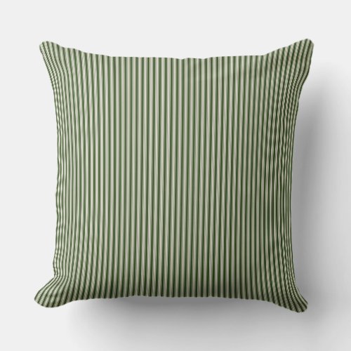 Forrest Green Ticking Stripe Cushion