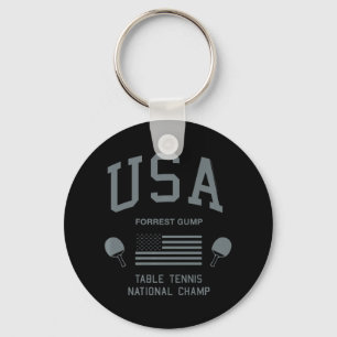 Forrest Gump USA Table Tennis National Champ Keychain